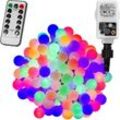 Voltronic - 50 led Lichterkette Party, bunt, Adapter, fb