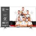 TCL QLED-Fernseher, F (A-G), grau (titanium), 55, Fernseher, Multi HDR, Dolby Vision, Apple TV, HDMI 2.1, ONKYO Sound