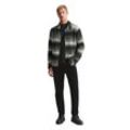 Cardigan MARC O'POLO "aus Schur- und Alpakawolle-Mix", Herren, Gr. L, schwarz, Obermaterial: 55% Schurwolle, 17% Alpaka, 16% Polyamid, 12% Polyacryl, gestreift, casual, regular fit, Langarm Rippbündchen, Strickjacken