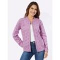 Jackenblazer CLASSIC BASICS "Blouson", Damen, Gr. 42, lila (orchidee), 100% Baumwolle, Langarm, Blazer