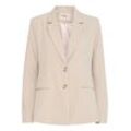 Kurzblazer FRANSA "Kurzblazer FRABIGAIL BLA 1", Damen, Gr. 34, braun (oxford tan), Obermaterial: 60% Polyester PES. 35% Viskose LENZING ECOVERO CV LenzEcov. 5% Elasthan EL., Basic, hüftlang, Blazer