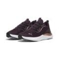 Laufschuh PUMA "SOFTRIDE Harmony Laufschuhe Damen", Gr. 36, midnight plum rose gold schwarz lila metallic, Obermaterial: Textil, Synthetik; Futter: Textil; Innensohle: Textil; Laufsohle: Synthetik, Gummi, Schuhe