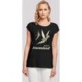 T-Shirt F4NT4STIC "Disney Peter Pan Head To Neverland", Damen, Gr. L, schwarz, Obermaterial: 100% Baumwolle, casual, regular fit, Rundhals, Kurzarm ohne Bündchen, Shirts, Premium Qualität