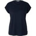 TOM TAILOR DENIM Damen Basic T-Shirt, blau, Uni, Gr. XXL