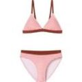 SCHIESSER Triangel-Bikini Set Wirkware LSF40+ recycelt Streifen pink - Aqua 140 female