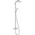 hansgrohe Croma E 280 1jet Showerpipe 27687000 chrom, mit Wannenthermostat