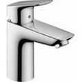 hansgrohe Logis 100 Waschtischarmatur 71107000 chrom, Push Open Ablaufgarnitur