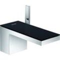 hansgrohe Axor MyEdition Waschtischarmatur 47010600 Ausladung 151 mm, mit Push-Open Ablaufgarnitur, chrom/Schwarzglas