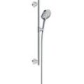 Brausegarnitur HANSGROHE "Raindance Select S", silber (chrom), Messing, Brausegarnituren, 12cm, mit Duschstange 65cm, chrom