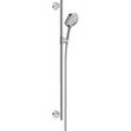 Brausegarnitur HANSGROHE "Raindance Select S", silber (chrom), Messing, Brausegarnituren, 12cm, mit Duschstange 90cm, chrom