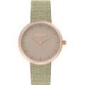 Quarzuhr S.OLIVER, rosa (khaki), Armbanduhren, Damen, Armbanduhr, Damenuhr, analog, Textilarmband