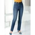 5-Pocket-Jeans CASUAL LOOKS, Damen, Gr. 185, Extrakurzgrößen, blau (blau, stone, washed), 78% Baumwolle, 20% Polyester, 2% Elasthan, unifarben, lang, Jeans