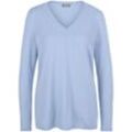 V-Pullover aus 100% Premium-Kaschmir include blau