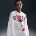 Nike Sportswear extragroßes French-Terry-Sweatshirt mit Rundhalsausschnitt für Damen - Weiß