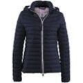 Steppjacke FUCHS SCHMITT "Steppjacke", Damen, Gr. 36, blau (marine), Web, Obermaterial: 100% Polyamid, unifarben, modisch, normal, Langarm, Jacken, mit abnehmbarer Kapuze