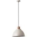 BRILLIANT Pendelleuchte "Erena", grau (taupe), Ø 38cm, Lampen, Höhe 120 cm, Ø 38 cm, E27, kürzbar, Metall/Holz