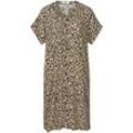 Kleid Rundhals-Ausschnitt Peter Hahn beige