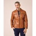 Lederjacke in Biker-Optik