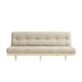 Schlafsofa KARUP DESIGN "Lean 200 Schlafsofa, Gästebett, Sofa mit Futonmatratze", beige, B:200cm H:73cm T:100cm, Bezug: 80% Baumwolle, 20% Polyester, Sofas, Inkl. Futonmatratze, Liegefläche 130x200 cm, FSC zertifizierte Kiefer