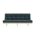 Schlafsofa KARUP DESIGN "Lean 200 Schlafsofa, Gästebett, Sofa mit Futonmatratze", blau (pale blau), B:200cm H:73cm T:100cm, Bezug: 100% Polyester, Sofas, Inkl. Futonmatratze, Liegefläche 130x200 cm, FSC zertifizierte Kiefer