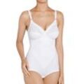 Miederbody TRIUMPH "Formfit BS X", Damen, Gr. 100, Cup C, weiß, Obermaterial: 54% Polyamid, 22% Baumwolle, 19% Elasthan, 5% sonstige Fasern, klassisch, figurbetont, ohne Ärmel, Bodies