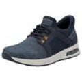 Slip-On Sneaker RIEKER, Herren, Gr. 40, blau (jeansblau, navy), Lederimitat, Textil, sportlich, Schuhe, Freizeitschuh, Halbschuh, Schlupfschuh mit gepolstertem Schaftrand