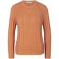 Pullover aus 100% Baumwolle Premium Pima Cotton Peter Hahn orange, 40