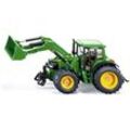 Spielzeug-Traktor SIKU "SIKU Farmer, John Deere mit Frontlader (3652)", grün, Spielzeugfahrzeuge, KinderB:8cm H:10cm T:24cm, B:8cm H:10cm T:24cm