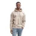 Hoodie TOM TAILOR DENIM, Herren, Gr. L, grau (light dove grau), Sweatware, Obermaterial: 70% Baumwolle, 30% Polyester, bedruckt, casual, relaxed fit taillenbedeckt, Langarm Bündchen, Sweatshirts, mit Logo Print