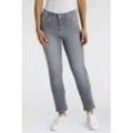 Slim-fit-Jeans ANGELS "CICI", Damen, Gr. 44, Länge 32, grau (mid grau used), Denim/Jeans, Obermaterial: 92% Baumwolle, 6% Polyester, 2% Elasthan, casual, slim fit lang, Jeans, mit Stretch-Anteil