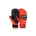 Fäustlinge REUSCH "Worldcup Warrior R-TEX XT Mitten", Damen, Gr. 10, schwarz (schwarz, rot), 90% Polyester, 10% Ziegenleder, mehrfarbig, klassisch, Handschuhe, aus robustem Leder