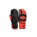 Fäustlinge REUSCH "Worldcup Warrior Lobster", Damen, Gr. 10, schwarz (schwarz, rot), 60% Polyester, 30% Ziegenleder, 5% Polyamid, 5% Polyurethan, mehrfarbig, klassisch, Handschuhe, sehr warm, wasserdicht, atmungsaktiv