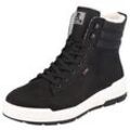 Winterboots RIEKER EVOLUTION, Herren, Gr. 46, schwarz, Leder, sportlich, Schuhe, Stiefelette, Schnürboots mit TEX-Membran