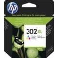 HP Tintenpatrone "302XL", bunt (cyan, magenta, gelb), Tintenpatronen, original Druckerpatrone 302 cyan/magenta/yellow XL