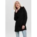 Kurzmantel ONLY "ONLSEDONA LIGHT COAT OTW NOOS", Damen, Gr. L (40), schwarz, Web, Obermaterial: 85% Polyester, 15% Baumwolle. Futter: 100% Polyester, unifarben, casual, figurbetont, Langarm, Mäntel, verdeckte Knopfleiste