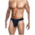 MaleBasics Blauer Tanga - Schwarz - L