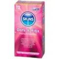 Skins Dots & Ribs Kondome 12 Stk - Klar