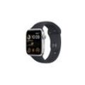 Apple Watch Series SE 2 (2022) GPS + Cellular 44 mm - Aluminium Silber - Sportarmband Schwarz