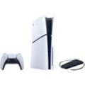 PLAYSTATION 5 Konsolen-Set "Disk Edition (Slim) + vertikaler Standfuß", schwarz-weiß (weiß, schwarz), B:35,8cm H:9,6cm T:21,6cm, Spielekonsolen