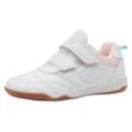 Sneaker KANGAROOS "Backyard 2.0 V", Gr. 25, weiß, frost pink, Synthetik, Textil, sportlich, Schuhe, Indoorschuh, Hallenschuh