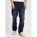 Regular-fit-Jeans BLEND "BL-Rock fit", Herren, Gr. 31, Länge 34, blau (dunkelblau), Denim/Jeans, Obermaterial: 98% Baumwolle, 2% Elasthan, Abriebeffekte, modisch, regular fit, Jeans