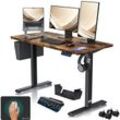 KESSER® Höhenverstellbarer Schreibtisch elektrisch Ergonomisch Steh-Sitz Schreibtisch 3-Funktions-Memory Steuerung Inkl. 360° Rollen & USB-Ladeanschluss Computertisch für Homeoffice