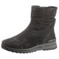 Schlupfboots ARA "OSAKA", Damen, Gr. 7 (40,5), grau, Veloursleder, unifarben, sportlich, Schuhe, Stiefelette, Keilabsatz, Casual-Boots in Komfortweite H = sehr weit