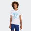 Trainingsshirt ADIDAS PERFORMANCE "Y MESSI N&N G T", Kinder, Gr. 152, weiß, Obermaterial: 100% Baumwolle, sportlich, Shirts