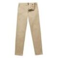 Chinohose BOSS ORANGE "Chino_tapered", Herren, Gr. 33, Länge 30, braun (239_light, pastel_braun), Web, Obermaterial: 97% Baumwolle, 3% Elasthan, unifarben, casual, gerade, unten schmal lang, Hosen, mit BOSS Logo hinten