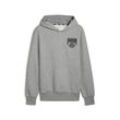 Hoodie PUMA "Posterize Basketballhoodie Herren", Herren, Gr. 4XL, grau (medium gray heather), Obermaterial: 66% Baumwolle, 34% Polyester; Kapuzenfutter: 100% Baumwolle; Rippe: 98% Baumwolle, 2% Elasthan, relaxed fit, Rundhals, Langarm, Sweatshirts