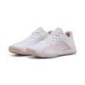 Trainingsschuh PUMA "Accelerate Turbo Handballschuhe Damen", Gr. 36, weiß glowing rot rose quartz alpine snow pink, Obermaterial: Synthetik, Textil; Futter: Textil; Innensohle: Textil; Laufsohle: Synthetik, Gummi, Schuhe