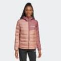 Outdoorjacke ADIDAS TERREX "W MT DOWN H J", Damen, Gr. M, warm clay, quiet crimson, Obermaterial: 100% Polyester, sportlich, Jacken