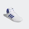 Sneaker ADIDAS SPORTSWEAR "HOOPS 4.0 MID", Gr. 41, weiß (cloud weiß, royal blau, grau two), Synthetik, sportlich, Schuhe