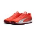 Trainingsschuh PUMA "Accelerate Turbo Handballschuhe Erwachsene", Gr. 39, glowing rot weiß schwarz crimson schwarz, Obermaterial: Textil, Synthetik; Futter: Textil; Innensohle: Textil; Laufsohle: Gummi, Synthetik, Schuhe